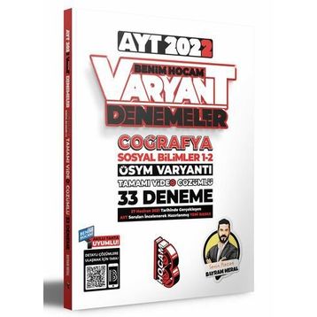 Benim Hocam Yayınları 2022 Ayt Coğrafya Tamamı Video Çözümlü 33 Deneme Sınavı