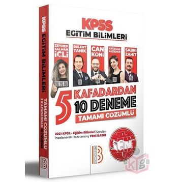 Benim Hocam Yayınları 2022 KPSS Eğitim Bilimleri 5 Kafadardan 10 Deneme Tamamı Çözümlü