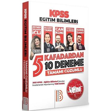 Benim Hocam Yayınları 2022 KPSS Eğitim Bilimleri 5 Kafadardan 10 Deneme Tamamı Çözümlü