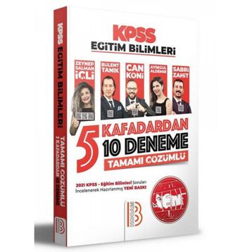 Benim Hocam Yayınları 2022 KPSS Eğitim Bilimleri 5 Kafadardan 10 Deneme Tamamı Çözümlü