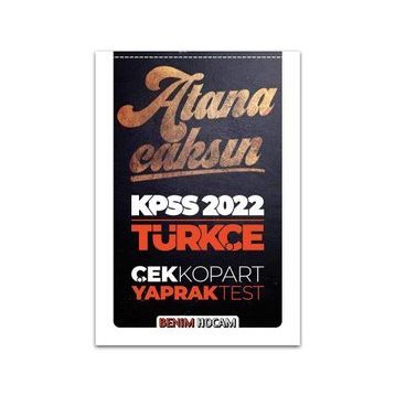 Benim Hocam Yayınları 2022 KPSS Türkçe Çek Kopart Yaprak Test