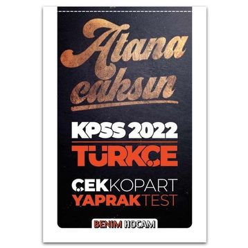 Benim Hocam Yayınları 2022 KPSS Türkçe Çek Kopart Yaprak Test