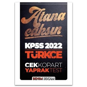 Benim Hocam Yayınları 2022 KPSS Türkçe Çek Kopart Yaprak Test
