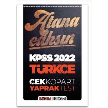 Benim Hocam Yayınları 2022 KPSS Türkçe Çek Kopart Yaprak Test