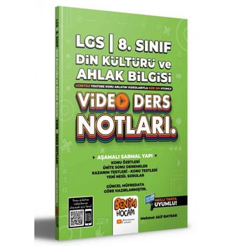 Benim Hocam Yayınları - 2022 LGS 8. Sınıf Din Kültürü ve Ahlak Bilgisi Video Ders Notları