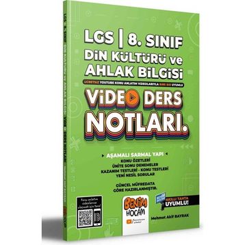 Benim Hocam Yayınları - 2022 LGS 8. Sınıf Din Kültürü ve Ahlak Bilgisi Video Ders Notları