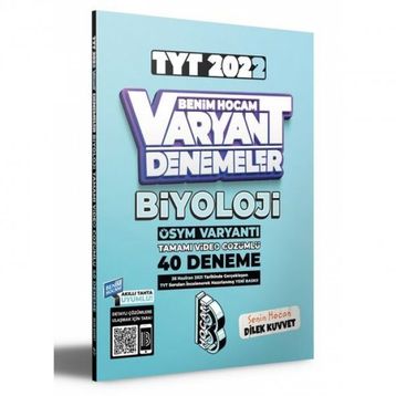 Benim Hocam Yayınları 2022 Tyt Biyoloji Tamamı Video Çözümlü 40 Deneme Sınavı