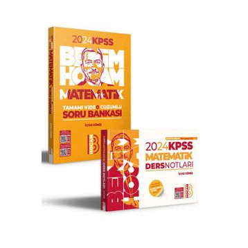 Benim Hocam Yayınları 2024 KPSS Matematik Ders Notları ve Tamamı Video Çözümlü Soru Bankası Seti