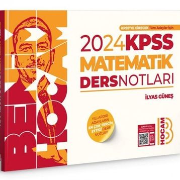 Benim Hocam Yayınları 2024 KPSS Matematik Ders Notları ve Tamamı Video Çözümlü Soru Bankası Seti