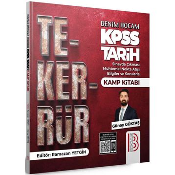 Benim Hocam Yayınları 2024 KPSS Tarih Tekerrür Kamp Kitabı