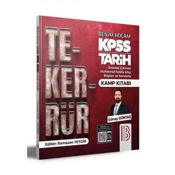 Benim Hocam Yayınları 2024 KPSS Tarih Tekerrür Kamp Kitabı