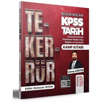 Benim Hocam Yayınları 2024 KPSS Tarih Tekerrür Kamp Kitabı