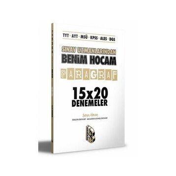 Benim Hocam Yayınları TYT - AYT - MSÜ - KPSS - ALES - DGS Sınav Uzmanlarından Paragraf 15x20 Denemeler