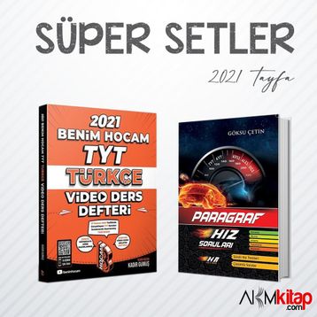 Benim Hocam Yayınları TYT Türkçe Video Ders Notları ve Hız Renk Paragraf Soru Bankası 2 Kitap Set