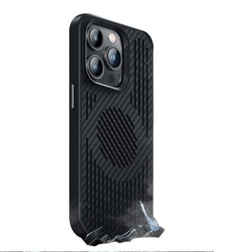 Benks Apple iPhone 14 Pro Max Karbon Magnetik Soğutucu Özellikli Telefon Kılıfı