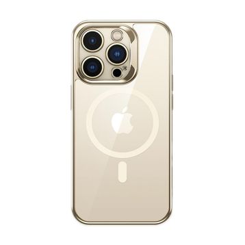 Benks iPhone 14 Pro Max Uyumlu Magsafe Özellikli Cam Yüzey Ekran Koruyuculu Electroplated Kapak Kılıf