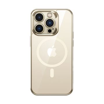 Benks iPhone 14 Pro Max Uyumlu Magsafe Özellikli Cam Yüzey Ekran Koruyuculu Electroplated Kapak Kılıf