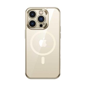Benks iPhone 14 Pro Uyumlu Magsafe Özellikli Cam Yüzey Ekran Koruyuculu Electroplated Kapak Kılıf