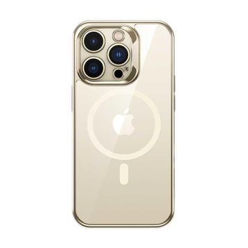 Benks iPhone 14 Pro Uyumlu Magsafe Özellikli Cam Yüzey Ekran Koruyuculu Electroplated Kapak Kılıf