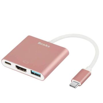 Benks U19 Type-C to 3 in 1 Adapter (Usb 3.0+HDMI+Type-c)
