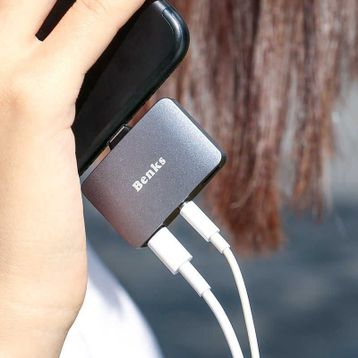 Benks U32 Lightning 3 in 1 Audio Adapter