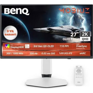 BenQ Mobiuz EX271QZ 27 inç 500Hz 0.03ms 2K OLED Oyuncu Monitörü