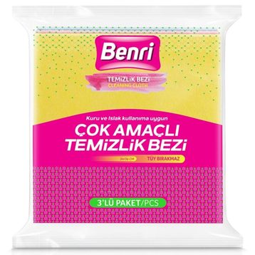 Benri 3'lü Çok Amaçlı Temizlik Bezi
