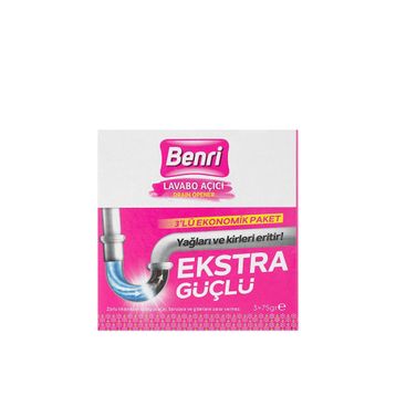Benri 75 gr Granül Lavabo Açıcı (3 adet)