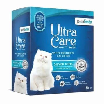 BentySandy 8 lt Gümüş İyonlu Kedi Kumu