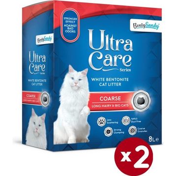 BentySandy Ultra Care Series Büyük Uzun Tüylü 8x2 lt Kedi Kumu