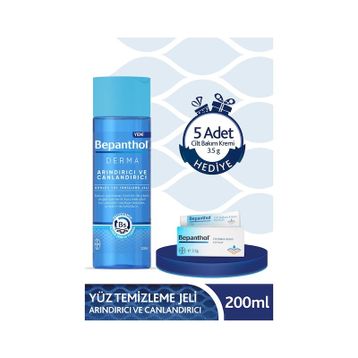 Bepanthol Derma 200 ml Yüz Temizleme Jeli + 5x3.5 gr Cilt Bakım Kremi