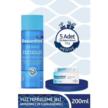 Bepanthol Derma 200 ml Yüz Temizleme Jeli + 5x3.5 gr Cilt Bakım Kremi