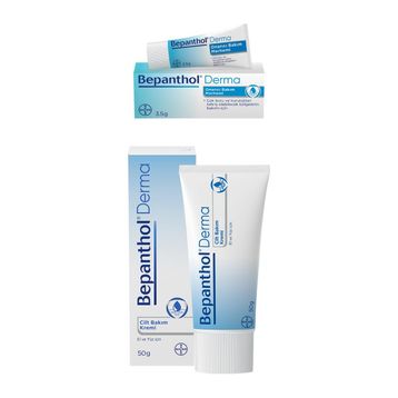 Bepanthol Derma 50 gr Cilt Bakım Kremi + 3x3.5 gr Onarıcı Bakım Merhemi