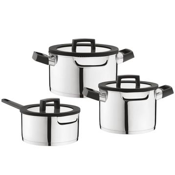 BergHoff Essentials Uqonic 6 Parça Paslanmaz Çelik Tencere Seti