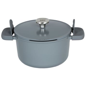 BergHoff Leo Phantom 24 cm Smoked Grey Kapaklı Yapışmaz Derin Tencere