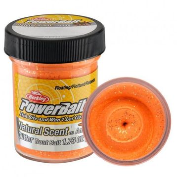 Berkley Powerbait Natural Glitter Trout Bait Bloodworm Fluorescent Orange Sahte Yem
