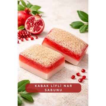 Bermark 110 gr El Yapımı Doğal Kabak Lifli Nar Sabunu