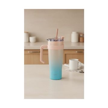 Bernardo Alto Turkuaz 1000 ml Pipetli Termos Bardak