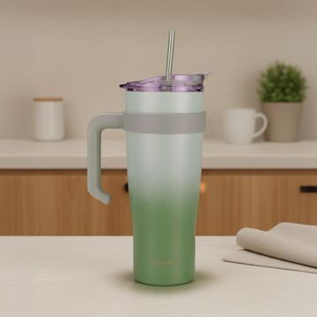 Bernardo Alto Yeşil 1000 ml Pipetli Termos Bardak