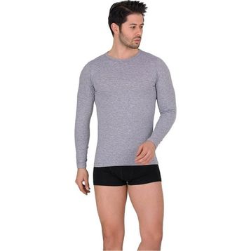 Berrak 1025 Badi Uzun Kol Bisiklet Yaka 3'lü Paket Gri Erkek Atlet