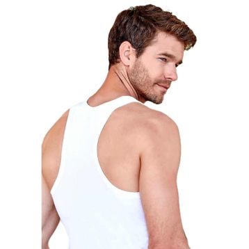 Berrak 1029 Askılı Likralı 5'li Paket Beyaz Erkek Atlet