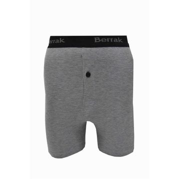 Berrak 1059 Likralı Düğmeli 3'lü Gri Erkek Boxer