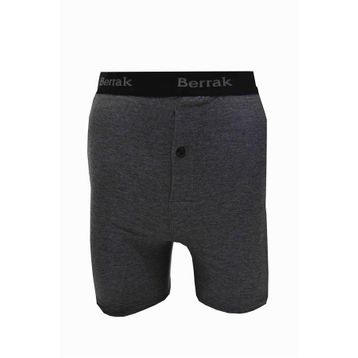 Berrak 1059 Likralı Düğmeli 3'lü Gri Erkek Boxer