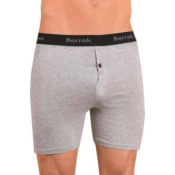 Berrak 1059 Likralı Düğmeli 6 Adet Gri Erkek Boxer