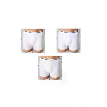 Berrak 1097 3 Adet Beyaz Erkek Boxer