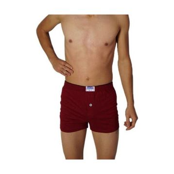 Berrak 1099 Düğmeli Penye 3'lü Bordo Erkek Boxer