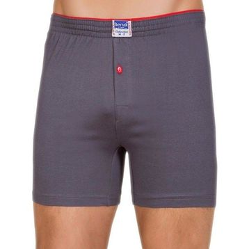 Berrak 1099 Düğmeli Penye 3'lü Gri Erkek Boxer