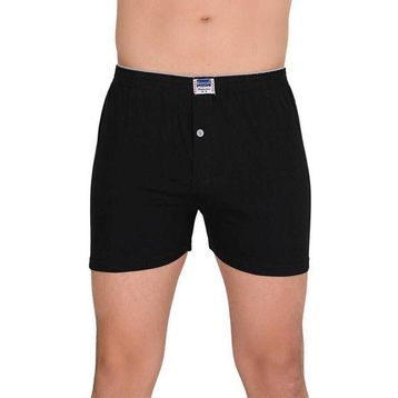 Berrak 1099 Düğmeli Penye 3'lü Siyah Erkek Boxer