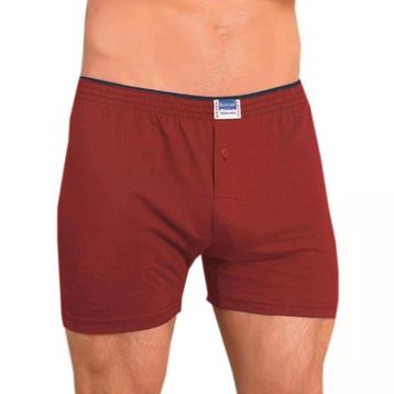Berrak 1099 Düğmeli Penye 6'lı Bordo Erkek Boxer