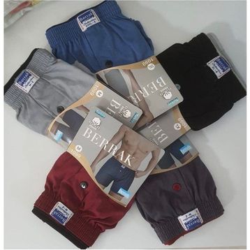 Berrak 1099 Düğmeli Penye 6'lı Çok Renkli Erkek Boxer